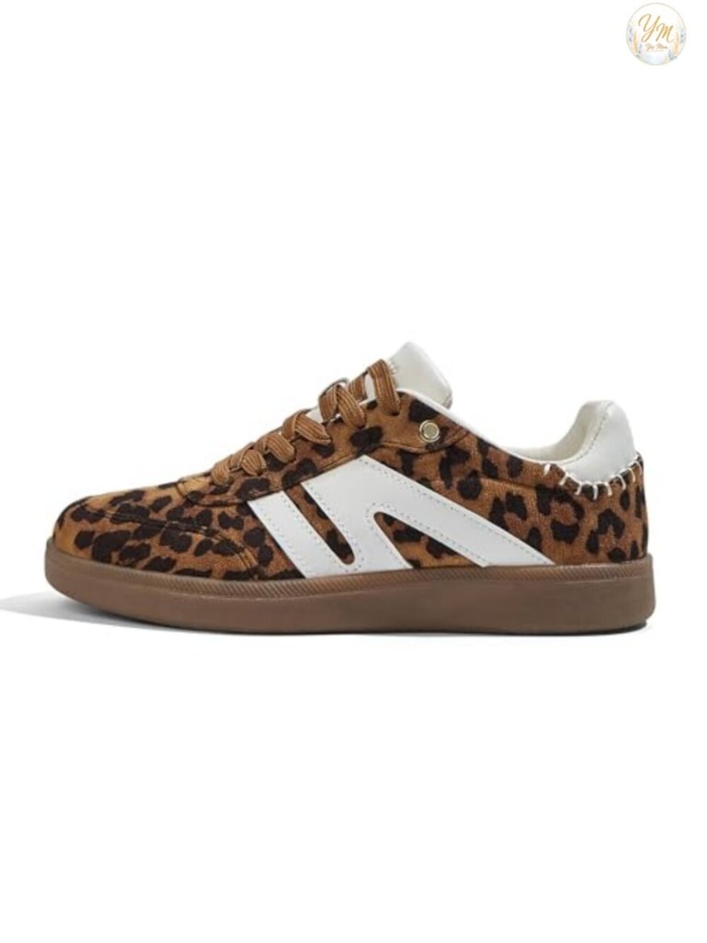 Women's Retro Fashion Sneakers Suede Leather Low Top Gum Sole Lace Up